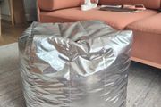 Jysk DAVINDE silver pouffe/ foot rest