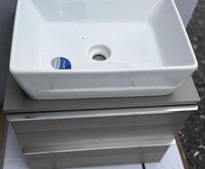Cersanit Virgo Vanity Unit Dark Oak 60cm + Basin