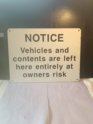 Heavy Duty Cast Aluminum Notice Sign
