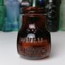 60 - Vintage 4oz Bovril Dark Brown Glass Embossed Letters Jar Image 2