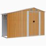 Wooden effect metal garden shed free delivery Image 2