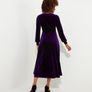 Joe Browns women's velour long-sleeved midi dress, purple, size 36 / S Image 7