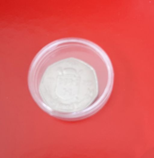50p coin in case