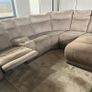 Beige corner recliner sofa chaise couch Image 2