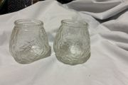 Vintage glass tea light burners