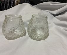 Vintage glass tea light burners
