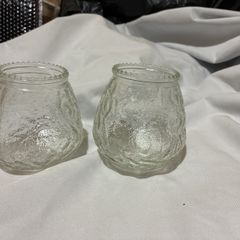 Vintage glass tea light burners