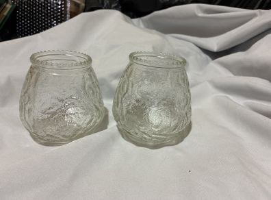 Vintage glass tea light burners