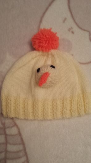 Hand knit  hats 6-12 months
