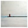 Grey Day, Poolbeg Lighthouse, Dublin, 4x4in framed print by artist Helen Mathews Image 2