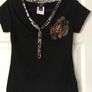 Just Cavalli --- Designer Black Top / T-Shirt --- Size L Image 2