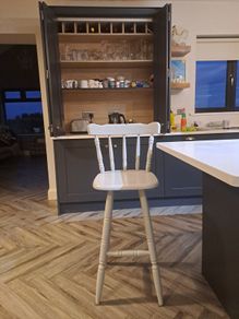 Grey wooden bar stools E50 each
