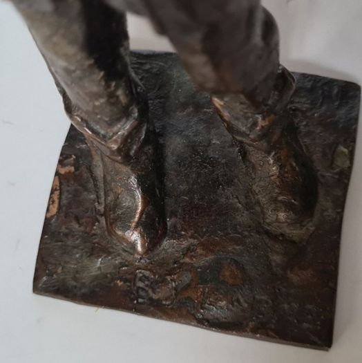 Benedict Joseph Labre Sculpture - Patinated Bronze (Signed)