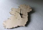 Unique Bespoke Ireland County Shape Clock Irish Map Wooden Country Clock