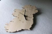 Unique Bespoke Ireland County Shape Clock Irish Map Wooden Country Clock