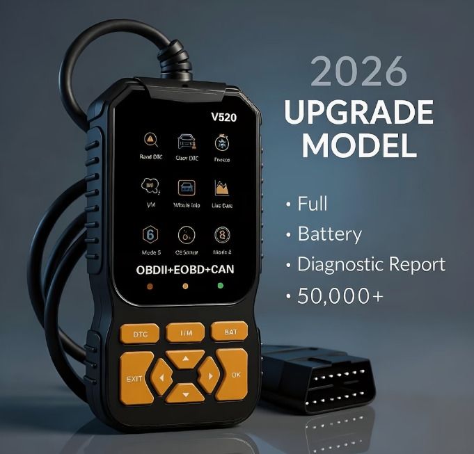 Professional OBD2 Diagnostic Scanner Tool, USB-Powered Engine Fault Detector,