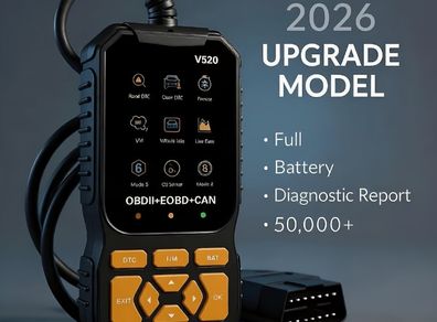 Professional OBD2 Diagnostic Scanner Tool, USB-Powered Engine Fault Detector,