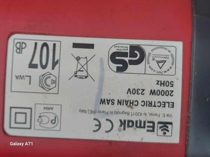 EMAK Electric Chainsaw, 2000W, Oregon EFCO, in very good condition