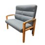 Blue/Pine 2 Seater Chair Image 2