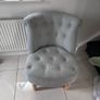 Sage Green Button-Tufted Occasional Chair Image 2