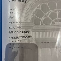 Institute Chemistry Higher Level Full notes