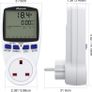 Dual Tariffs Electricity Usage Monitor Power Meter Energy UK Plug with Backlight, Maxcio Upgrade Watt Meter Power Consumption Analyzer, Voltage Amps Wattage KWH Energy Saving Meter Outlet Socket 2P Image 2