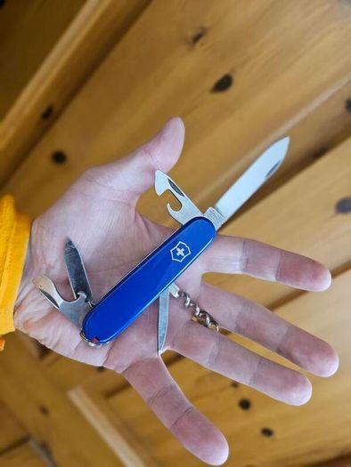 Vintage Elinox Stamp Discontinued Victorinox 91mm Standard model with Modern handles installed
