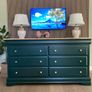 Extra Large Refurbished Chest of Drawers Mallard Green & Natural Wood Image 2