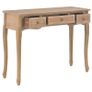 Dressing Console Table with 3 Drawers Brown Image 2