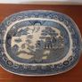 Beautiful Antique Blue and White Transferware Willow Pattern Small Platter, by D. Methven & Sons, Kirkaldy, Scotland, Circa 1847-1864 Image 7