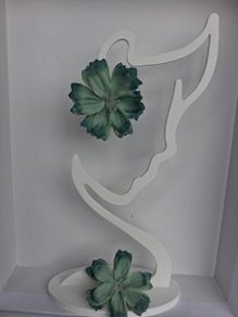 Boho Teal Ombre Camellia Clip On Earrings