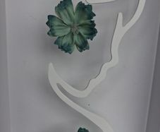 Boho Teal Ombre Camellia Clip On Earrings