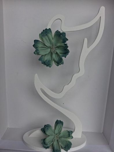 Boho Teal Ombre Camellia Clip On Earrings