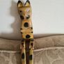 Fabulous Vintage Wooden Cat With Hinged Legs  37cm Heigh. Image 9