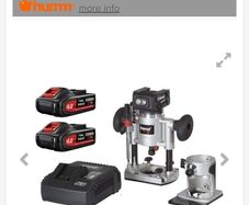 Trend T18S/R14K2 18V 1/4" Brushless Router Kit (2x4Ah batteries & fast charger)