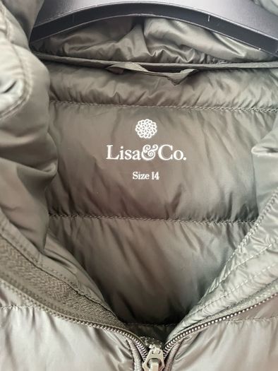 Lisa Lust Olive Green Long Puffer Size 14
