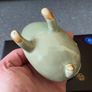 Antique-Style Chinese Yue Kiln Porcelain Symbolic Money Toad Water Dropper Calligraphy Image 5