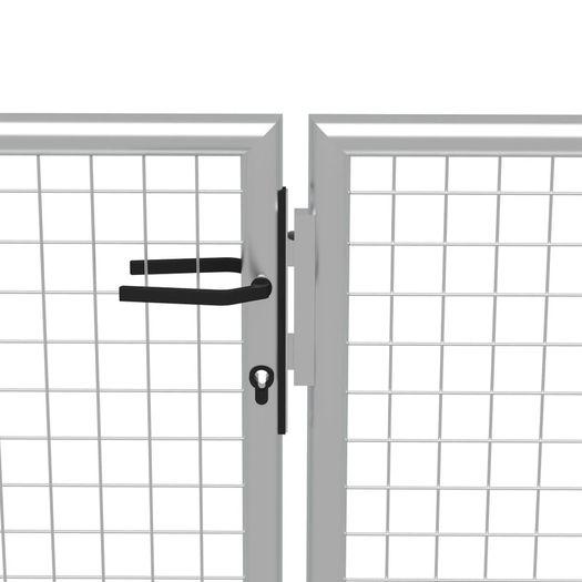 Garden Gate Galvanised Steel 415x175 cm Silver
