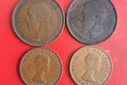 2 British Penny and 2 British Halfpennies