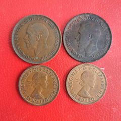 2 British Penny and 2 British Halfpennies