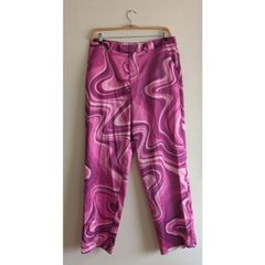ASOS Pink Tie Dye Wide Leg Trousers W36 L32