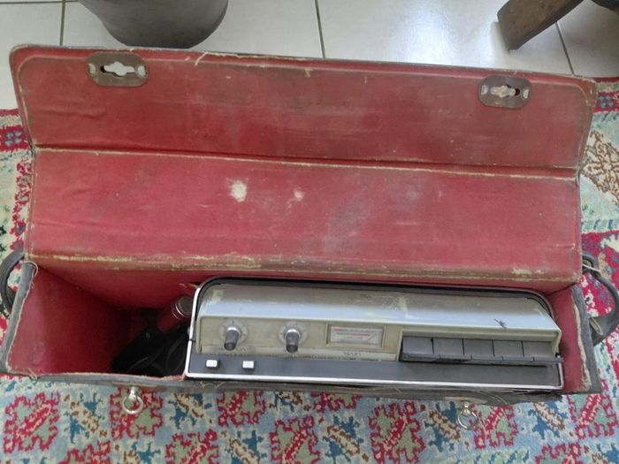 Vintage Philips N2205 portable cassette recorder original microphone