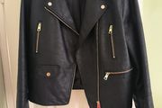 River island Black Faux leather Biker Jacket.