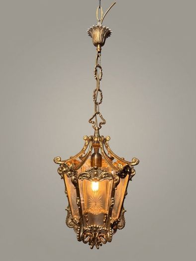 Stunning French Louis XV Style Brass Lantern
