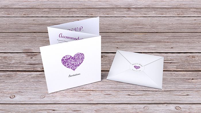 Heart Wedding Invites