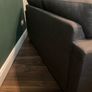 Large 3 Seater Dark Grey Sofa Image 6