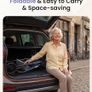 Rollator Walker with Seat and Wheels for Elderly, 4 Wheels Rollators for Seniors and Disabled Image 7