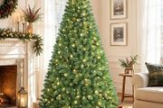 Alupssuc 6ft Pre Lit Christmas Tree with 13 Light Modes &amp; 778 Branch Tips 200 Built-In Warm Lights with Timer &amp; Memory Function, Foldable Metal Stand, Artificial Xmas Tree for Home Office Party Decor