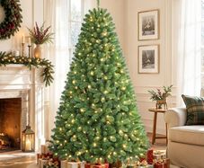 Alupssuc 6ft Pre Lit Christmas Tree with 13 Light Modes & 778 Branch Tips 200 Built-In Warm Lights with Timer & Memory Function, Foldable Metal Stand, Artificial Xmas Tree for Home Office Party Decor
