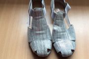 Ladies Silver Summer Comfort Shoes size 6